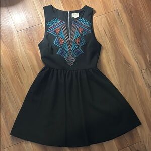 Everly black mini dress